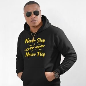 Black with yellow T-Shirt (Never Stop Never Flop)