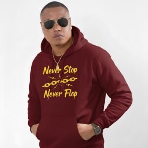Maroon with yellow T-Shirt (Never Stop Never Flop)